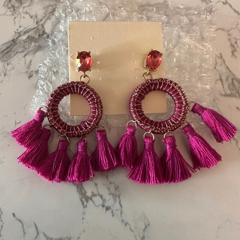 Fun magenta earrings